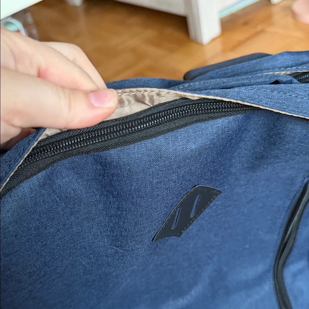 Blue and Black Backpack